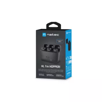 Mobilní bezdrátový mikrofon Natec HOPPER LAVALIER USB-C, 2 KS Mobilní bezdrátový mikrofon Natec HOPPER LAVALIER USB-C, 2 KS