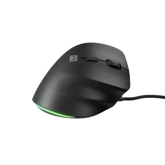 Vertikální myš Natec CRAKE 2 PRO/Vertikální/Optická/Pro praváky/12 400 DPI/Drátové USB-A/Černá