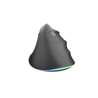 Vertikální myš Natec CRAKE 2 PRO/Vertikální/Optická/Pro praváky/12 400 DPI/Drátové USB-A/Černá