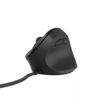 Vertikální myš Natec CRAKE 2 PRO/Vertikální/Optická/Pro praváky/12 400 DPI/Drátové USB-A/Černá