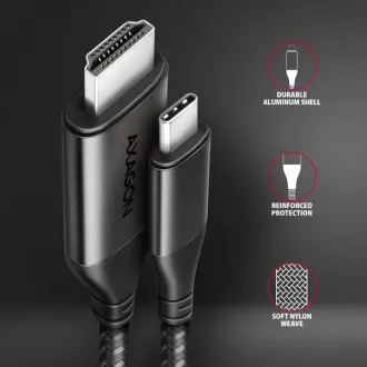 AXAGON RVC-HI2MC, USB-C -> HDMI 2.0a redukce / kabel 1.8m, 4K/60Hz HDR10 AXAGON RVC-HI2MC, USB-C -> HDMI 2.0a redukce / kabel 1.8m, 4K/60Hz HDR10
