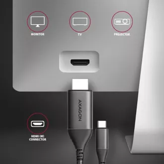 AXAGON RVC-HI2MC, USB-C -> HDMI 2.0a redukce / kabel 1.8m, 4K/60Hz HDR10 AXAGON RVC-HI2MC, USB-C -> HDMI 2.0a redukce / kabel 1.8m, 4K/60Hz HDR10