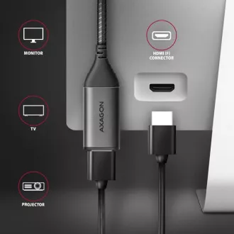 AXAGON RVC-HI2M, USB-C -> HDMI 2.0a redukce / adaptér, 4K/60Hz HDR10 AXAGON RVC-HI2M, USB-C -> HDMI 2.0a redukce / adaptér, 4K/60Hz HDR10