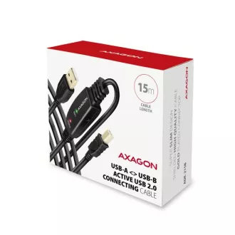 AXAGON ADR-215B, USB 2.0 A-M -> B-M aktivní propojovací / repeater kabel, 15m AXAGON ADR-215B, USB 2.0 A-M -> B-M aktivní propojovací / repeater kabel, 15m