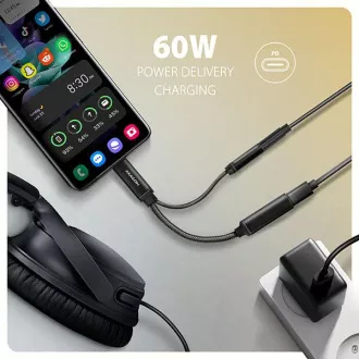 AXAGON ADA-HCPD, USB-C na 3.5mm jack - Hi-Res DAC audio adaptér, 384kHz/32bit, stereo, PD 60W 3A AXAGON ADA-HCPD, USB-C na 3.5mm jack - Hi-Res DAC audio adaptér, 384kHz/32bit, stereo, PD 60W 3A