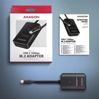 AXAGON ADM2-CM USB-C 10Gbps - M.2 NVMe & SATA SSD adaptér, kabel USB-C 10cm AXAGON ADM2-CM USB-C 10Gbps - M.2 NVMe & SATA SSD adaptér, kabel USB-C 10cm