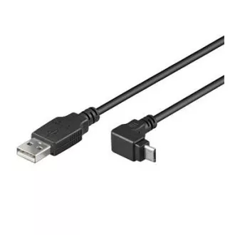 PremiumCord Kabel micro USB 2.0, A-B, 90°, 3m PremiumCord Kabel micro USB 2.0, A-B, 90°, 3m