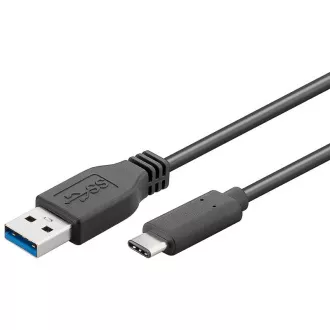 PremiumCord USB-C/male - USB 3.0 A/Male, černý, 3m PremiumCord USB-C/male - USB 3.0 A/Male, černý, 3m