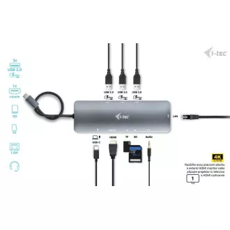 i-tec USB-C Metal Nano Docking Station 4K HDMI LAN, Power Delivery 100 W + Charger 100W (bundle) i-tec USB-C Metal Nano Docking Station 4K HDMI LAN, Power Delivery 100 W + Charger 100W (bundle)