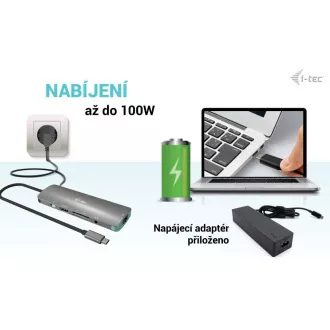 i-tec USB-C Metal Nano Docking Station 4K HDMI LAN, Power Delivery 100 W + Charger 100W (bundle) i-tec USB-C Metal Nano Docking Station 4K HDMI LAN, Power Delivery 100 W + Charger 100W (bundle)