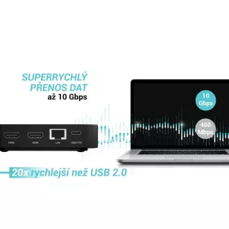 i-tec USB-C DP Dual HDMI Docking Station, Power Delivery 100W + i-tec Universal Charger 100W i-tec USB-C DP Dual HDMI Docking Station, Power Delivery 100W + i-tec Universal Charger 100W