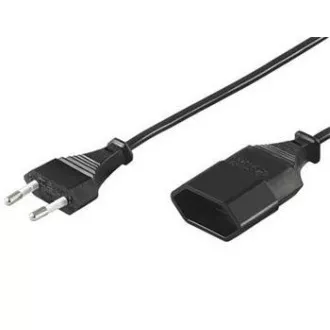 PremiumCord Kabel síťový prodlužovací dvojvidlice 230V 2m PremiumCord Kabel síťový prodlužovací dvojvidlice 230V 2m