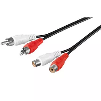 PremiumCord Kabel 2x Cinch-2x Cinch, M/F 5m PremiumCord Kabel 2x Cinch-2x Cinch, M/F 5m