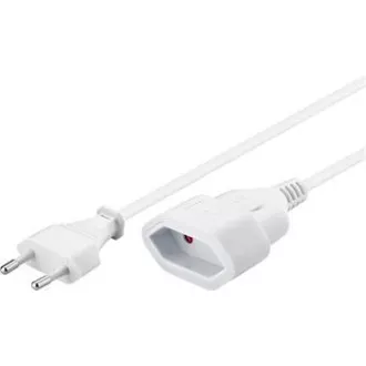 PremiumCord Kabel síťový prodlužovací dvojvidlice 230V 5m bílý PremiumCord Kabel síťový prodlužovací dvojvidlice 230V 5m bílý