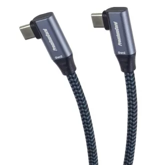 PremiumCord USB-C 2x zahnutý kabel, 2m PremiumCord USB-C 2x zahnutý kabel, 2m