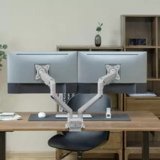 Držák monitoru Brateck LDT62-C024 dvě ramena vedle sebe plynová vzpěra Držák monitoru Brateck LDT62-C024 dvě ramena vedle sebe plynová vzpěra