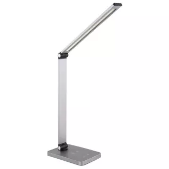 Platinet PDL888S stolní LED lampa 10W stmívatelná, bezdrátové nabíjení, USB port, stříbrná Platinet PDL888S stolní LED lampa 10W stmívatelná, bezdrátové nabíjení, USB port, stříbrná