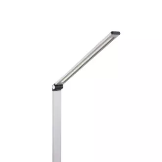 Platinet PDL888S stolní LED lampa 10W stmívatelná, bezdrátové nabíjení, USB port, stříbrná Platinet PDL888S stolní LED lampa 10W stmívatelná, bezdrátové nabíjení, USB port, stříbrná