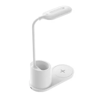 Platinet PDL1930W stolní LED lampa 3W stmívatelná, bezdrátové nabíjení, bílá Platinet PDL1930W stolní LED lampa 3W stmívatelná, bezdrátové nabíjení, bílá