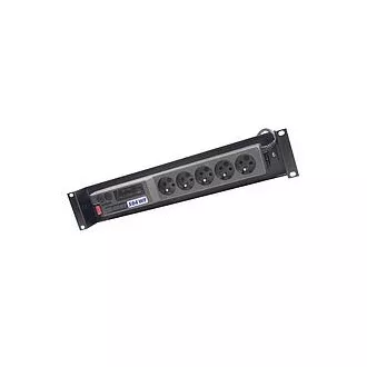 Napajeci panel ACAR A-504, 3m ,5 pozic, přep.ochrana, vana do 19" racku