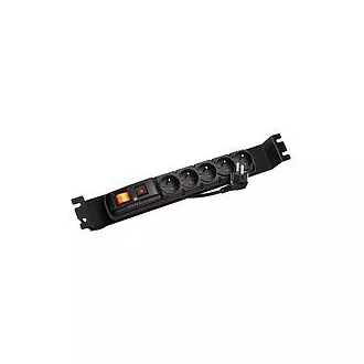 Napajeci panel ACAR F5 FA 3m 5 pozic BK včetně držáků do 19" lišt 1U, ACAR-F5-FA Napajeci panel ACAR F5 FA 3m 5 pozic BK včetně držáků do 19" lišt 1U, ACAR-F5-FA