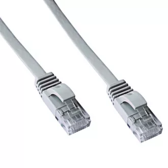 DATACOM Patch cord UTP CAT6 2m šedý FLAT plochý DATACOM Patch cord UTP CAT6 2m šedý FLAT plochý