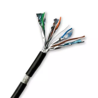 DATACOM S/FTP drát CAT7 PE,Fca 500m cívka, plášť černý OUTDOOR DATACOM S/FTP drát CAT7 PE,Fca 500m cívka, plášť černý OUTDOOR