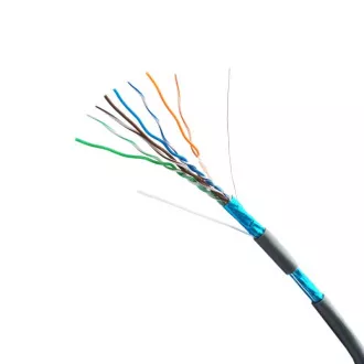 DATACOM FTP Cat5e PVC kabel 100m (lanko) šedý DATACOM FTP Cat5e PVC kabel 100m (lanko) šedý