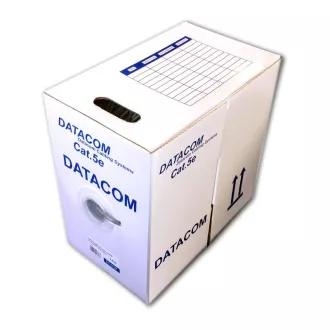 DATACOM FTP Cat5e PVC kabel 305m (drát), šedý DATACOM FTP Cat5e PVC kabel 305m (drát), šedý