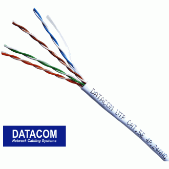 DATACOM UTP Cat5e PVC kabel 305m (drát), bílý DATACOM UTP Cat5e PVC kabel 305m (drát), bílý