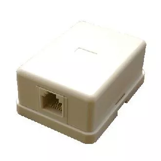 DATACOM Tel. jednozásuvka nad omítku - 1 x RJ11 DATACOM Tel. jednozásuvka nad omítku - 1 x RJ11