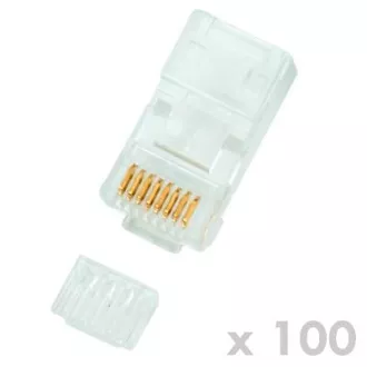 DATACOM Konektor RJ45 UTP 8p8c Cat6 drát 100ks DATACOM Konektor RJ45 UTP 8p8c Cat6 drát 100ks