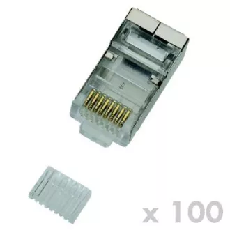 DATACOM Konektor RJ45 STP 8p8c Cat6 drát 100ks DATACOM Konektor RJ45 STP 8p8c Cat6 drát 100ks