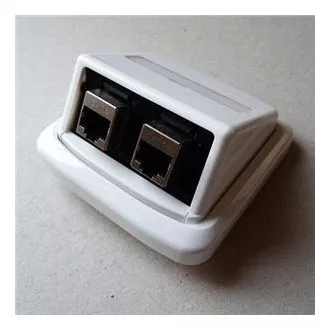 Dvojzásuvka ABB TANGO 2xRJ45 cat5e STP bílá Dvojzásuvka ABB TANGO 2xRJ45 cat5e STP bílá