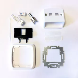 Jednozásuvka ABB TANGO 1xRJ45 cat6A STP bílá Jednozásuvka ABB TANGO 1xRJ45 cat6A STP bílá