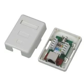 DATACOM STP jednozásuvka nad omítku Cat5e 1 x RJ45 DATACOM STP jednozásuvka nad omítku Cat5e 1 x RJ45