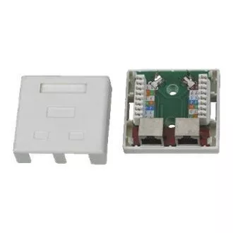 DATACOM STP dvojzásuvka nad omítku Cat5e 2 x RJ45 DATACOM STP dvojzásuvka nad omítku Cat5e 2 x RJ45