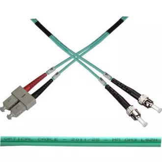 Optický patch kabel duplex SC-ST 50/125 MM 1m OM3 Optický patch kabel duplex SC-ST 50/125 MM 1m OM3