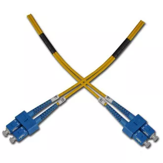 Optický patchkabel duplexní, SC-SC 9/125um SM 3m, OS2 Optický patchkabel duplexní, SC-SC 9/125um SM 3m, OS2