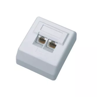 DATACOM UTP dvojzásuvka nad omítku 45 st.- Cat5e DATACOM UTP dvojzásuvka nad omítku 45 st.- Cat5e