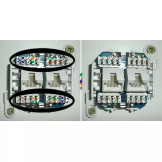 DATACOM UTP dvojzásuvka pod omítku 45 st.- Cat5e DATACOM UTP dvojzásuvka pod omítku 45 st.- Cat5e