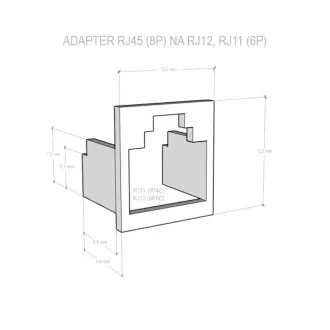 DATACOM Adaptér RJ45 na RJ12 (RJ11) bílá 20ks DATACOM Adaptér RJ45 na RJ12 (RJ11) bílá 20ks