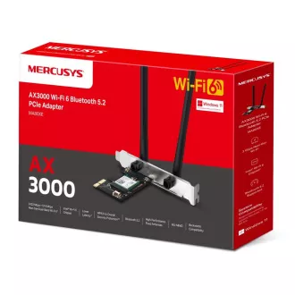 Mercusys MA80XE AX3000 WiFi6 BT PCIe Adapter Mercusys MA80XE AX3000 WiFi6 BT PCIe Adapter