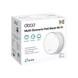 TPLink AX3000 Smart Home WiFi6 System with POE Deco X50-PoE(2-pack) TPLink AX3000 Smart Home WiFi6 System with POE Deco X50-PoE(2-pack)