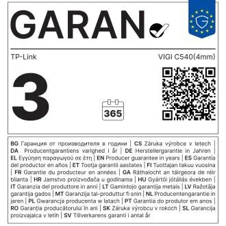 VIGI C540(4mm) 4MP Outdoor barevná Pan/Tilt network camera VIGI C540(4mm) 4MP Outdoor barevná Pan/Tilt network camera