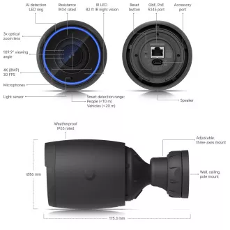 Ubiquiti UVC-AI-Pro - UniFi Protect Camera AI Professional black Ubiquiti UVC-AI-Pro - UniFi Protect Camera AI Professional black