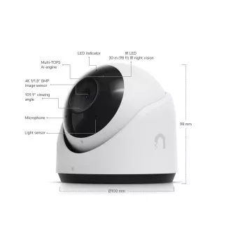 Ubiquiti UVC-G6-Turret-W - UniFi Protect G6 Turret, bílá Ubiquiti UVC-G6-Turret-W - UniFi Protect G6 Turret, bílá