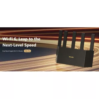 Tenda TX2L Pro AX1500 WiFi 6 Mesh Router, 1x GWAN, 3x GLAN, IPv6, 5x 6dBi anténa, WPA3, CZ App Tenda TX2L Pro AX1500 WiFi 6 Mesh Router, 1x GWAN, 3x GLAN, IPv6, 5x 6dBi anténa, WPA3, CZ App