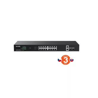Tenda TEG1120P-16-150W PoE+ Gigabit switch 16x 1Gb/s PoE+ 802.3af/at + 2x SFP + 2x RJ45, 135W, Rack Tenda TEG1120P-16-150W PoE+ Gigabit switch 16x 1Gb/s PoE+ 802.3af/at + 2x SFP + 2x RJ45, 135W, Rack