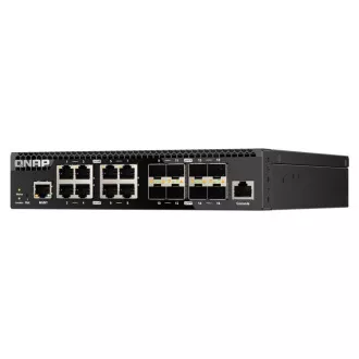 QNAP řízený switch QSW-M3212R-8S4T (4x 10GbE porty + 8x 10G SFP+ porty, poloviční šířka)